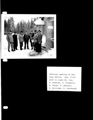 Opening of Post Office at South Camp