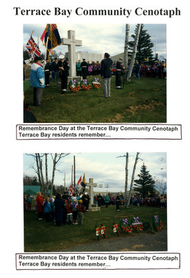 Terrace Bay Community Cenotaph at Birchwood Terrace