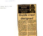 Newspaper Article on Design of Girl Guides Crest