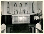 Alter built for Anglican Church in Schreiber, 1954