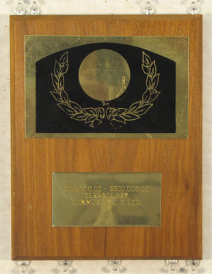 Terrace Bay Credit Union Plaque