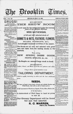 Brooklin Times, 10 May 1881