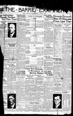 Barrie Examiner, 4 Jan 1940