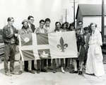 5th Whitby Venturer Scouts at Oshawa train station, 1967