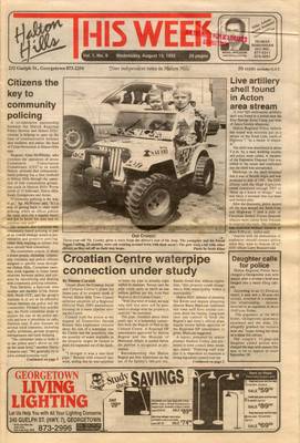 Halton Hills This Week (Georgetown, ON), 19 Aug 1992