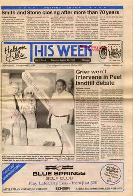 Halton Hills This Week (Georgetown, ON), 29 Aug 1992