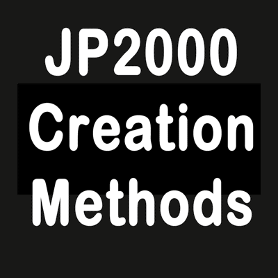 JPEG2000 Creation Methods