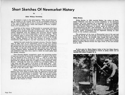 Sketches Of Newmarket History (TEST)