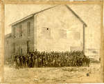 Workers in front of Building at Sulphide Mine