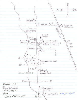 Village of Sulphide Mid 1930's From Inez Credicott
