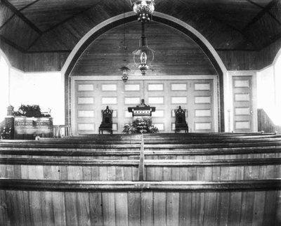 Interior of New Presbyterian Church, ca.1890's.  Cavendish, P.E.I.