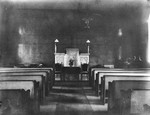 Interior of Old Baptist Church, ca.1890's.  Cavendish, P.E.I.