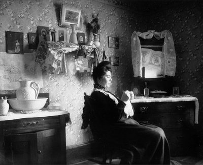 Stella Campbell in her room, ca.1890's.  Park Corner, P.E.I.