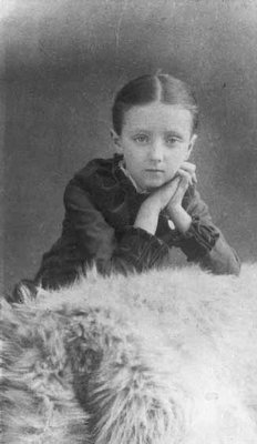 Lucy Maud Montgomery age 8, ca.1882.  Cavendish, P.E.I.