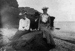 Lucy Maud Montgomery, Kate MacNeill & boyfriend, ca.1890's.  Cavendish, P.E.I.