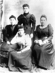 Lucy Maud Montgomery & P.W.C. school mates, ca.1894, P.E.I.  (Mary, Nell, Ida).