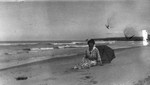 Lucy Maud Montgomery on Cavendish shore, ca.1923.  Cavendish, P.E.I.