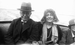 Lucy Maud Montgomery and Ewan - boat excursion on Georgian Bay, ON. Aug. 23, 1930.