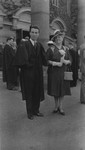 Lucy Maud Montgomery with Stuart, U. of T. graduation, May 1940, Toronto, ON.