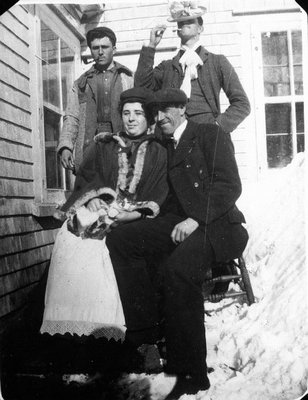 Jack Whitfield, George Campbell, Stella Campbell & Henry McClure, ca.1900.  Cavendish, P.E.I.