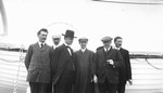 Ewan Macdonald [third from left] on deck of Megautic, ca. 1911