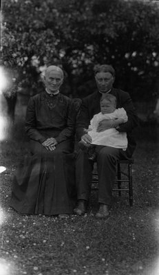 Ewan Macdonald with son Chester & Ewan's mother Christie Cameron Macdonald, ca.1913.  Cavendish, P.E.I.