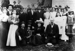 Group photo at Mary Campbell's wedding, ca.1900.  P.E.I.