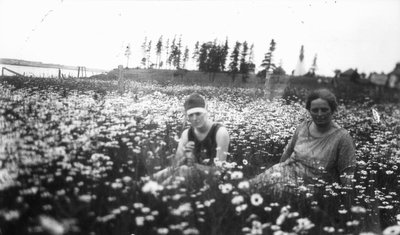 Fanny Mutch & young woman, (Mutch), ca.1920.  Cavendish, P.E.I.