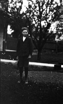 Archie Reid as young boy, ca.1915.  Leaskdale, ON.