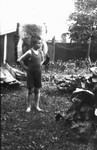 Chester is his swimsuit, ca.1921.  Leaskdale, ON.