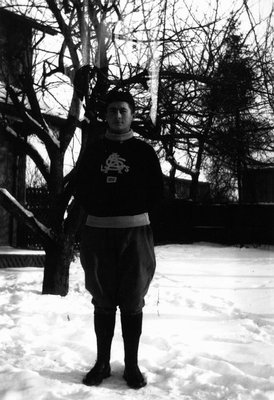 Chester home from St. Andrews - Christmas, age 13, ca.1925.  Leaskdale, ON.