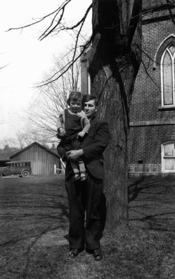 Chester & June (young girl), ca.1930.  Norval, ON.