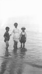 Chester, Marian & Keith Webb in the water, ca.1919.  Park Corner, P.E.I.