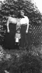 Chester at 2 years with Mrs. G. Leask on left (?), ca.1914.  Leaskdale, ON.