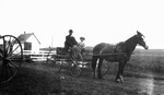 Chester with Hamilton MacNeill in buggy, ca.1917.  Cavendish, P.E.I.