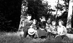 Chester's 1st picnic in Mr. George Leask' woods, ca.1914.  Leaskdale, ON.