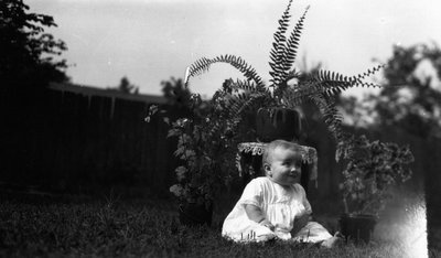 Stuart Macdonald age 10 months, ca.1916.  Leaskdale, ON.