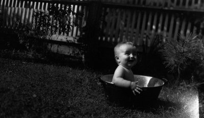 Stuart Macdonald age 10 months, ca.1916.  Leaskdale, ON.