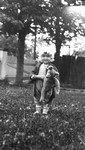 Stuart with teddy bear, ca.1917.  Leaskdale, ON.