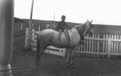 Stuart Macdonald age 7 3/4, ca.1923.  Leaskdale, ON.