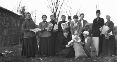 Red Cross workers, ca.1916.  Leaskdale, ON.