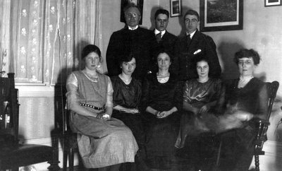 Guild Executive including Ewan & Lucy Maud Montgomery, ca.1920's.  Leaskdale, ON.