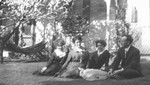 Margaret Stirling & husband (foreground), ca.1913.  Leaskdale, ON.