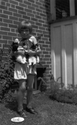 Unidentified little girl, ca.1928 (?).  Norval, ON.