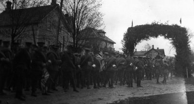 Arch for Regiment march.  Leaskdale, ON.