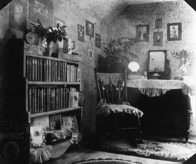 Lucy Maud Montgomery's old room in grandparents MacNeill's home, ca.1880's.  Cavendish, P.E.I.