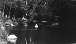 Swimming hole with Chester and Stuart Macdonald, Leaskdale, ON.