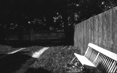 Fence, Bench and Path,  Leaskdale, ON.