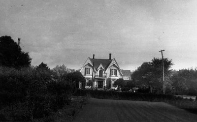 Dr. Webster's home, taken from George Gollop's veranda, Norval, ON.