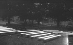 Front lawn of Manse, prepared for a garden party on Anniversary Sunday, the last Sunday in May - across the road from the Anglican Rectory, Norval, ON.